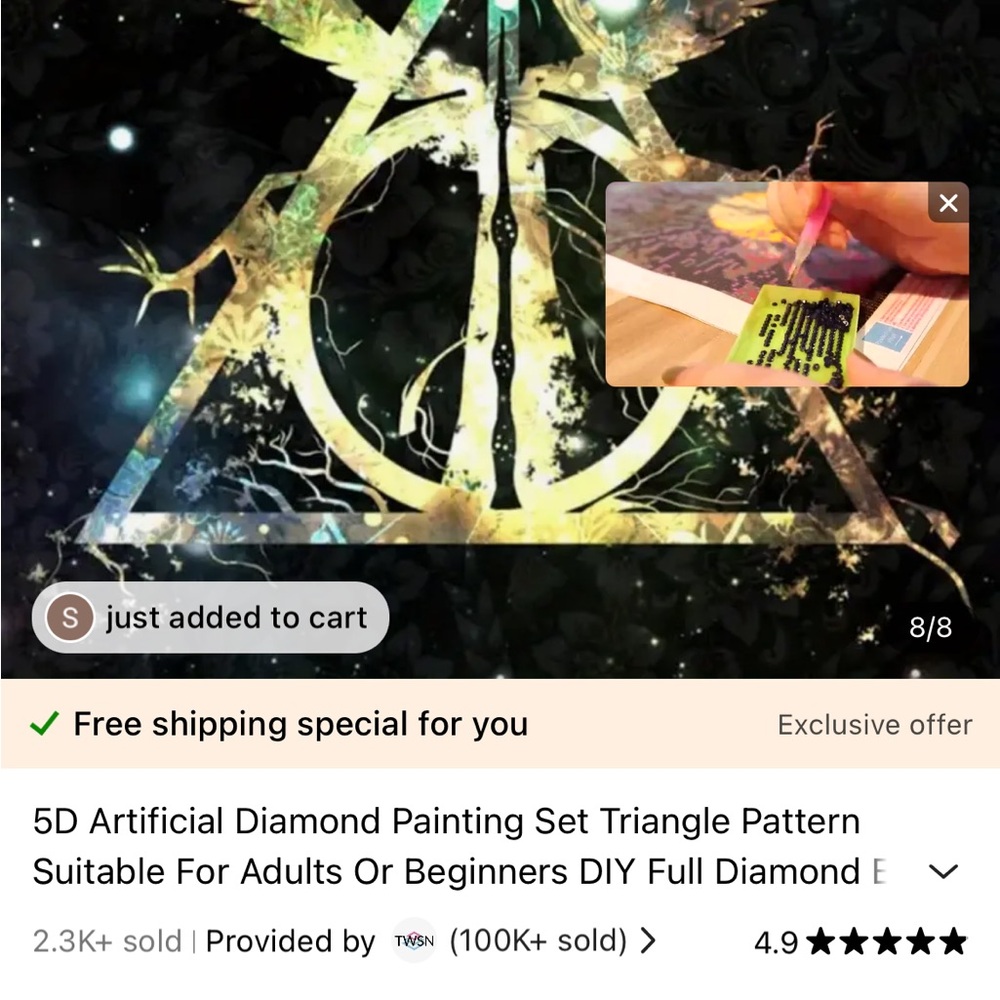 5D Diamond Painting Full of Diamonds Living Room Decor - Picture 2 of 15